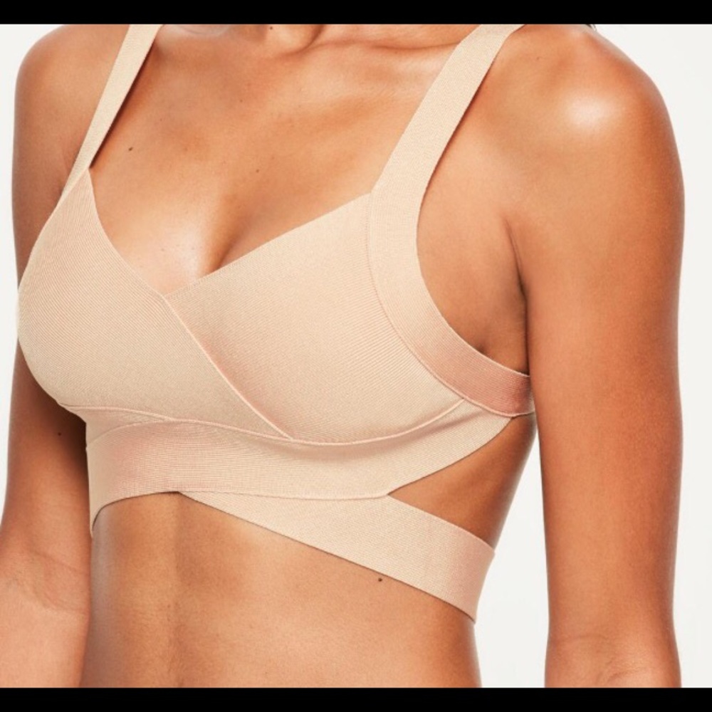 HP! MISSGUIDED BANDAGE NUDE CROSS BIKINI TOP - Picture 3 of 6