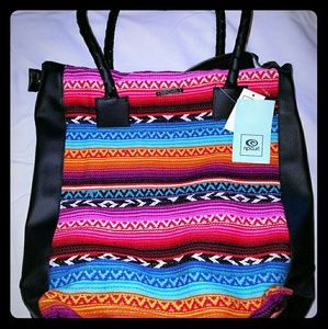 NWT RIPCURL aztec tote bag purse beach rip curl