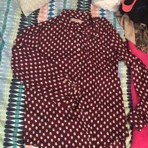 Printed maroon blouse