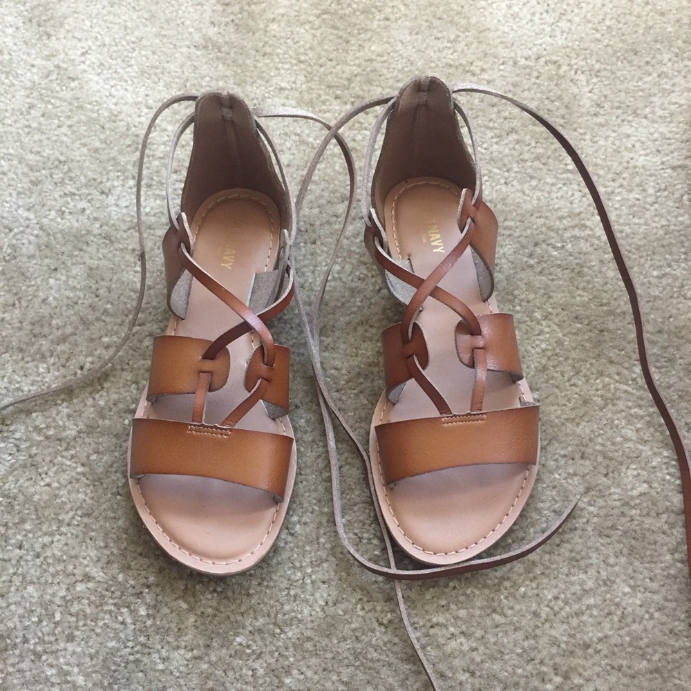 Gladiator lace up sandals