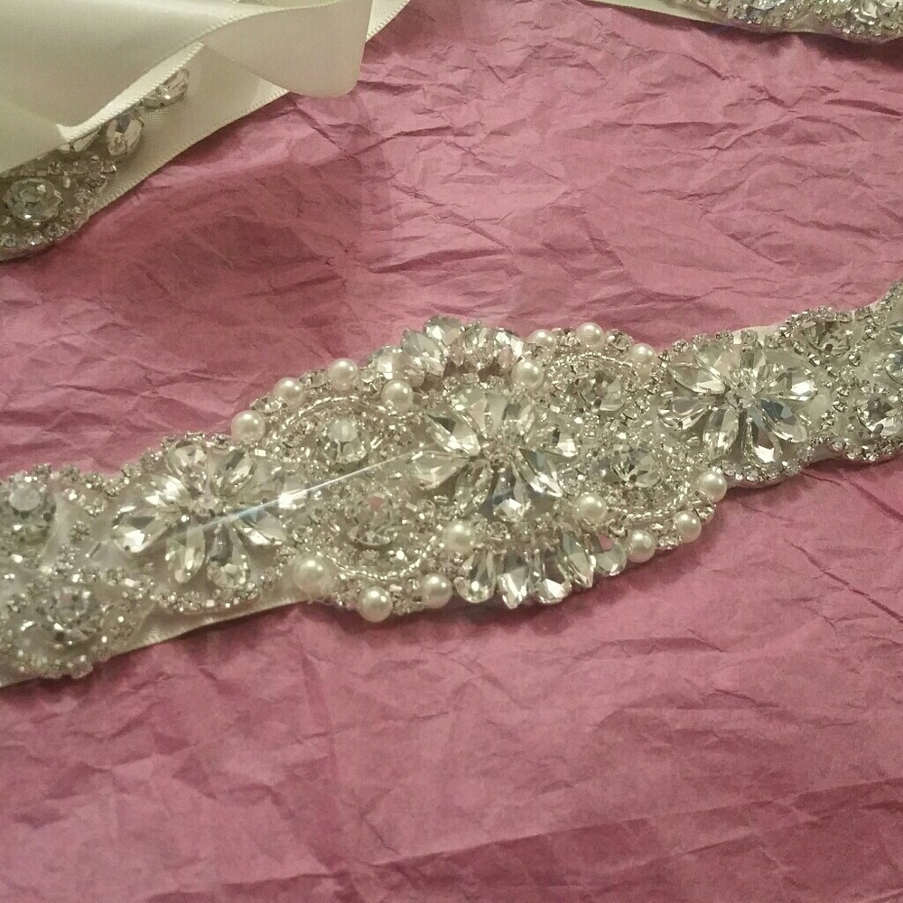 Crystal and Pearl Bridal Belt