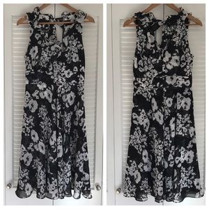WHBM Black & White dress, size 8
