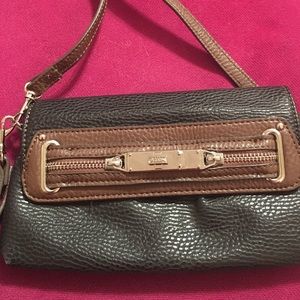 Black and brown Chaps cross body purse