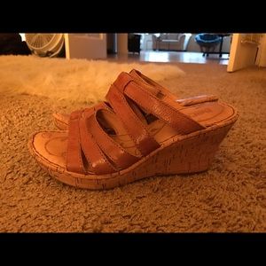Light Brown Born Wedges