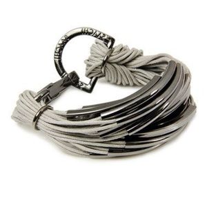 Saachi Multiple Strand Bracelet In Gray.