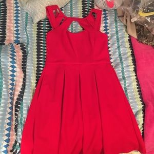Red cutout dress