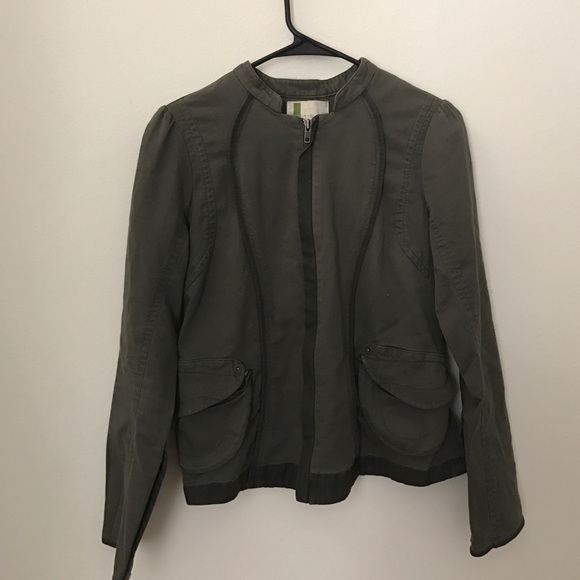 Urban Outfitters Jackets & Blazers - Urban Outfitters Green Moto Jacket