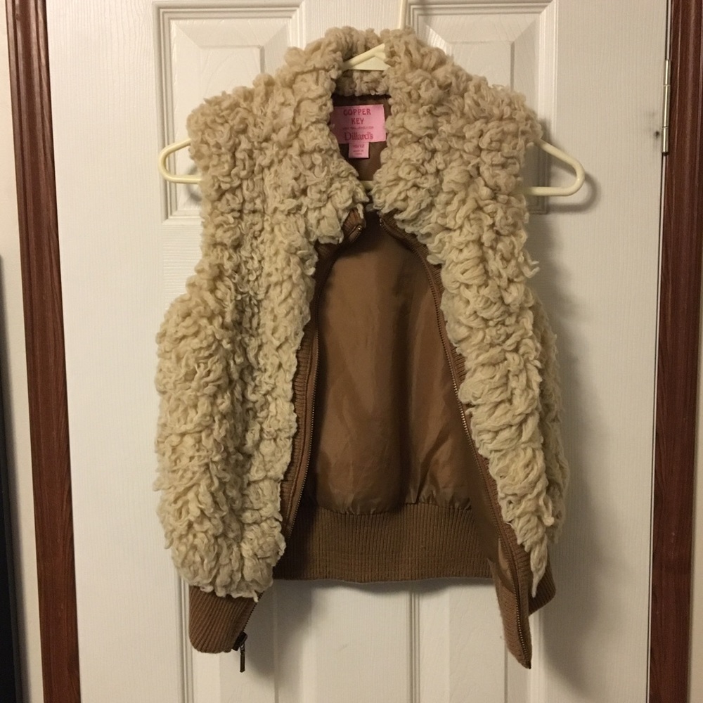 Copper Key faux fur vest