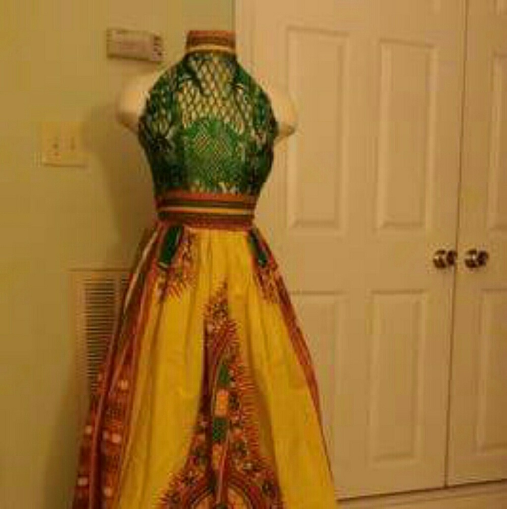 Dashiki African print gown