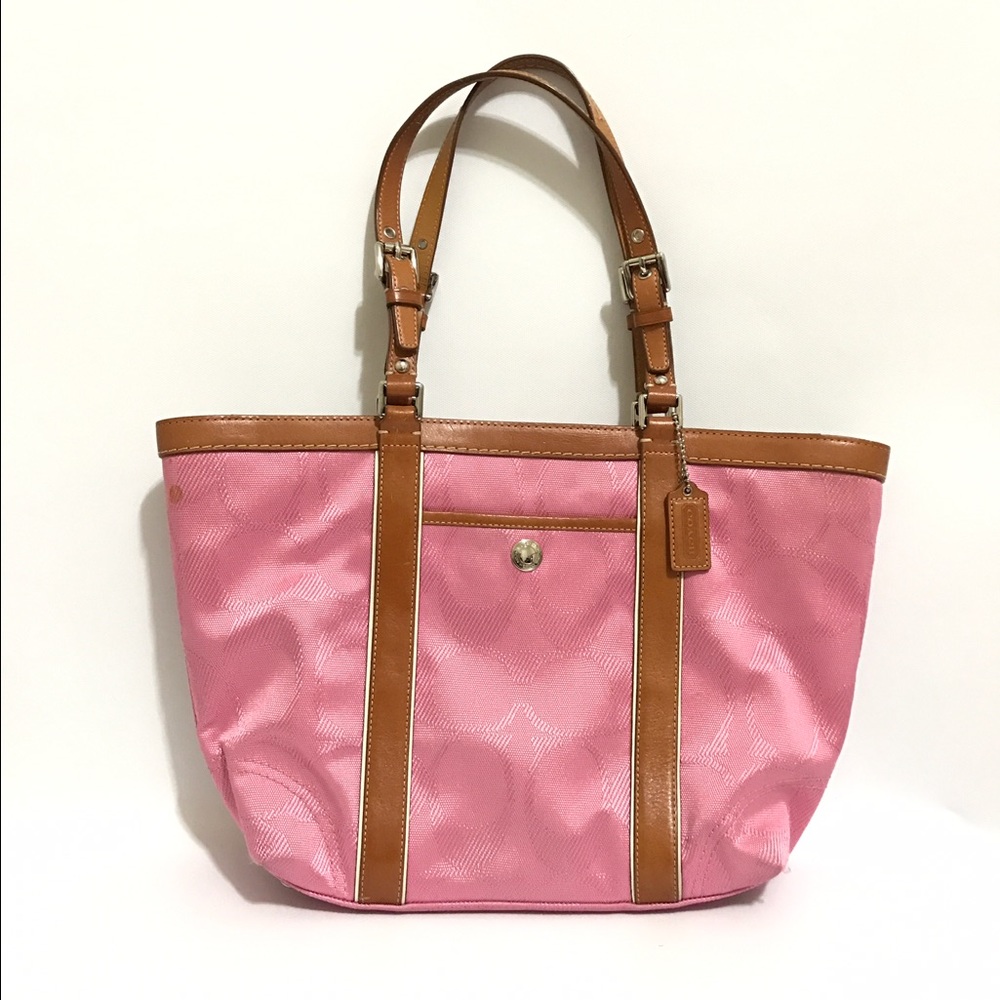 Coach shoulder bag medium everyday fabric leather