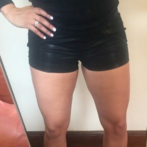 Bebe leather shorts
