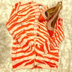 J. Crew cardigan - tiger stripes XS