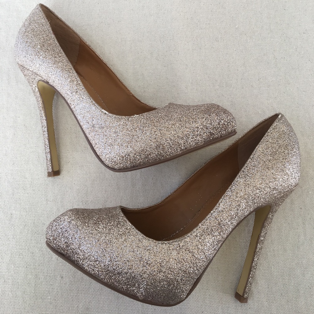 Sparkly Gold Heels
