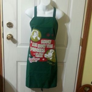 Christmas Story Apron Piggies Eat NEW
