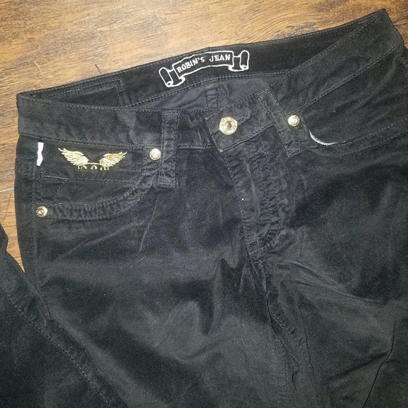 Sold! Robin's Jean "Garbot" Blk pant w/ Gold Wings - Picture 5 of 7