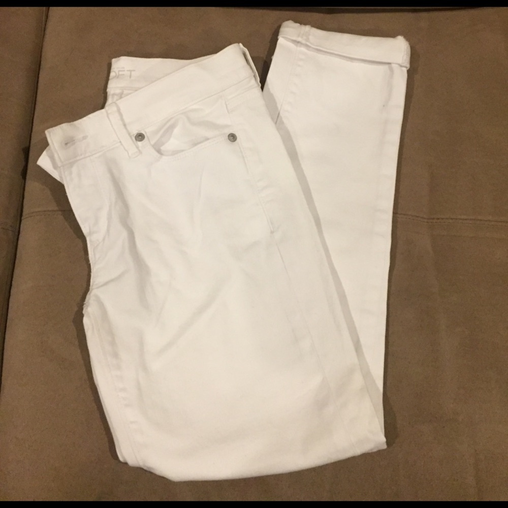 LOFT modern cuffed crop - white -  size 25