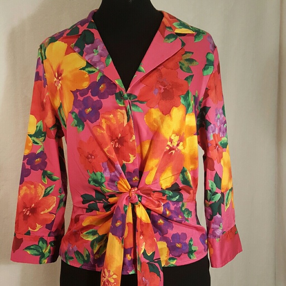 Jones New York Tops - SOLD SOLD SOLD Jones New York Bright Floral Blouse