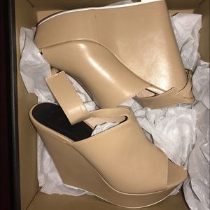 Beau + Ashe Sira Peep Toe Ankle Strap Wedge