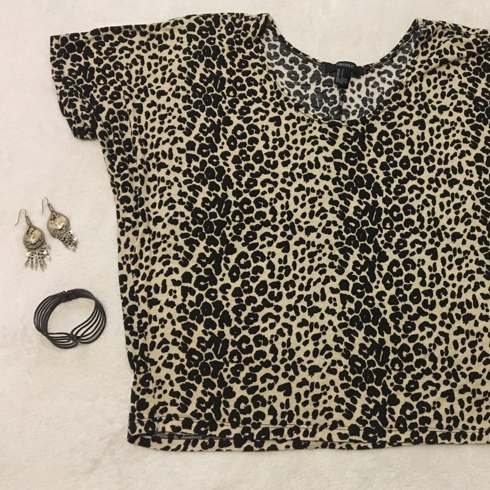 Cheetah print crop top
