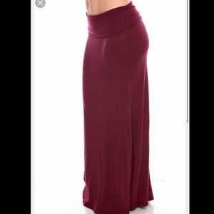 Burgundy Maxi Skirt