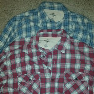 Bass Pro Shop cotton flannels Blue & Red Size L