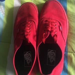 Bright Red Vans Shoes