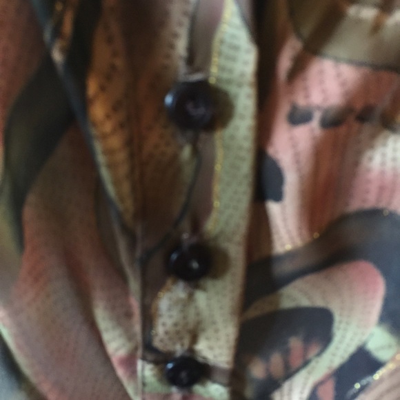 Lane Bryant Silky Sheer Ruched Base Animal Print14 - Picture 2 of 8