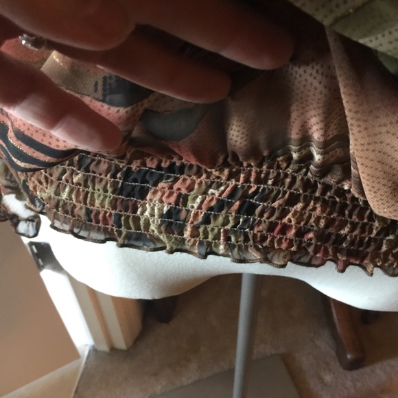 Lane Bryant Silky Sheer Ruched Base Animal Print14 - Picture 3 of 8