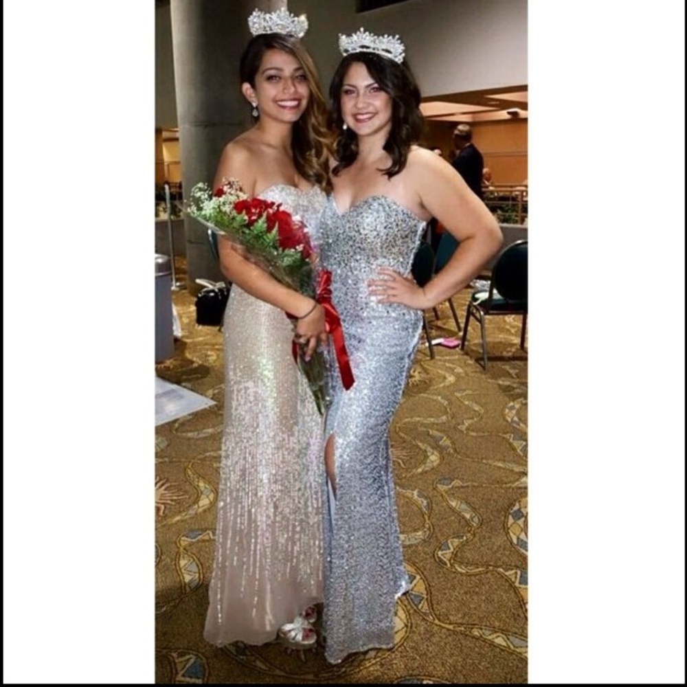 Silver La Femme gown