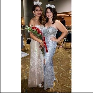 Silver La Femme gown