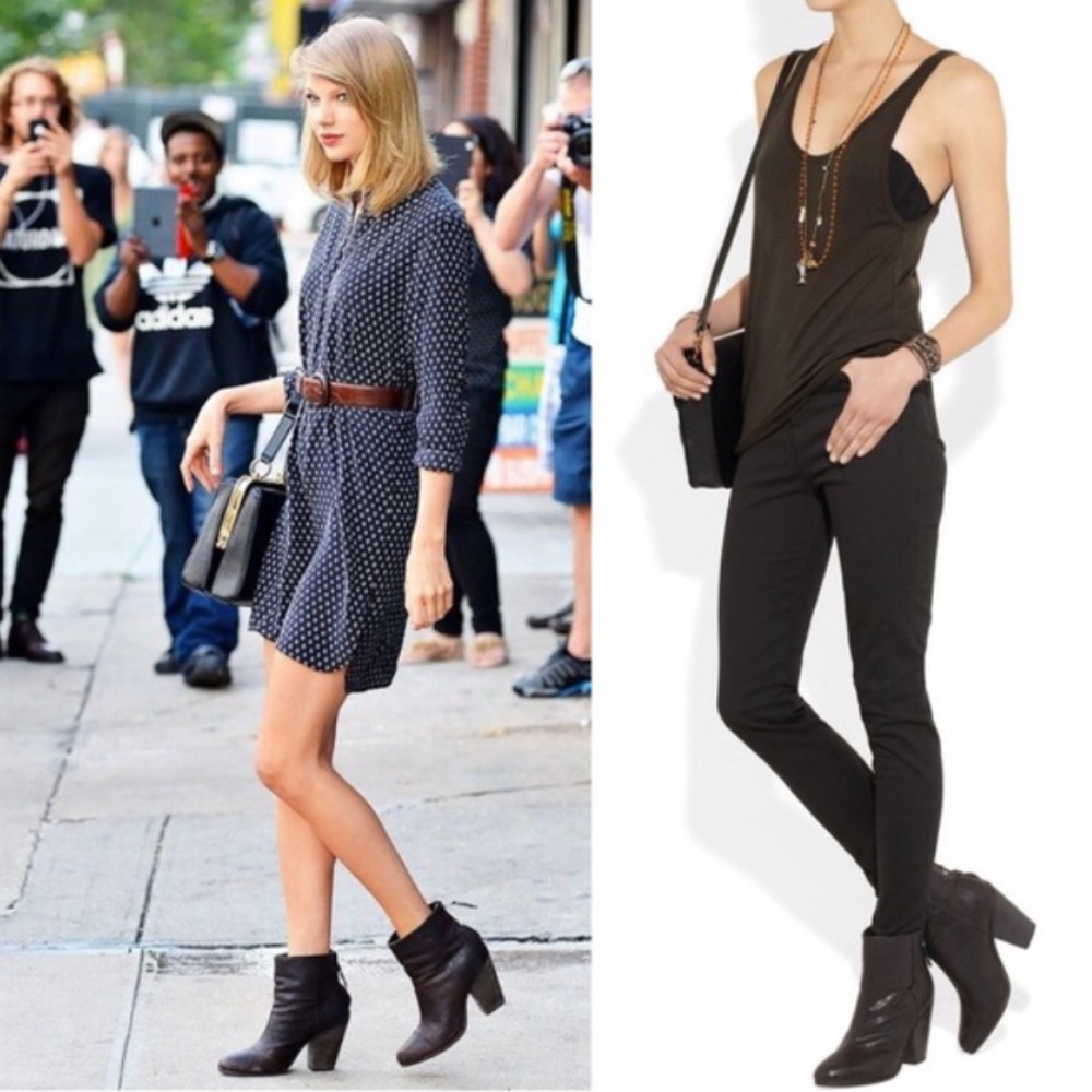 Rag & Bone Newbury Booties - Black Leather