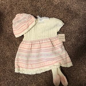 NWT sweater dress set 0-3m