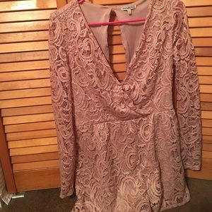 Blush pink Charlotte Russe lace romper