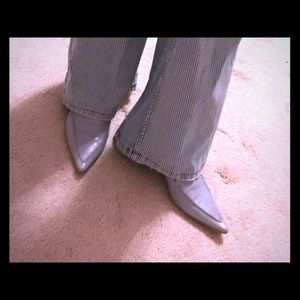 Blue-gray genuine leather shoes made in Italy