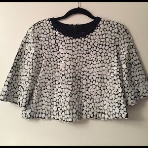 French connection sequin crop top