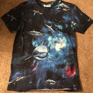 Men's size M galaxy shark shirt