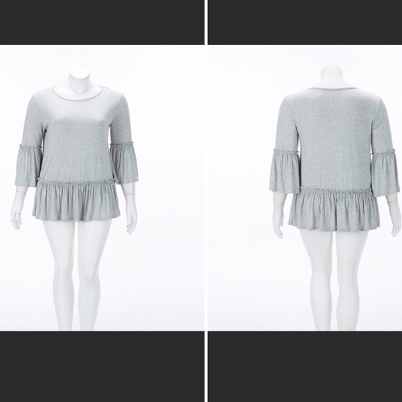 ➕ Ruffle hem bell sleeve top🎉HP🎉 - Picture 2 of 5