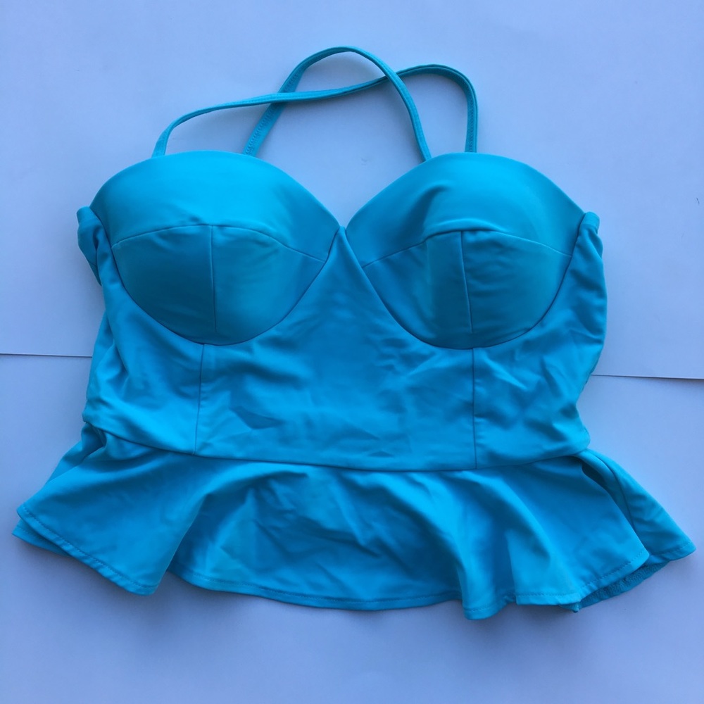 Albion Fit Teal Peplum Top