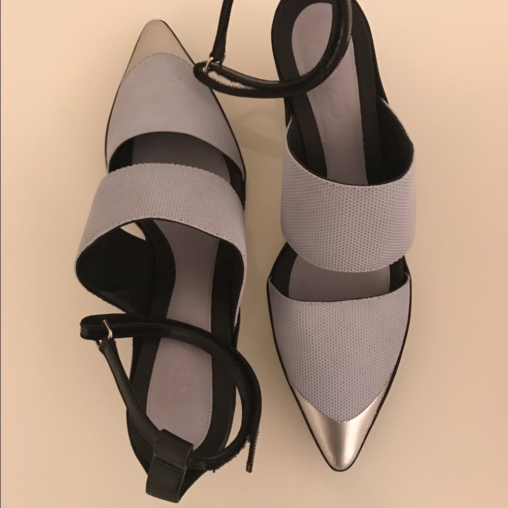 Kenzo Women's Blue and Black Honeycomb Heels sz39