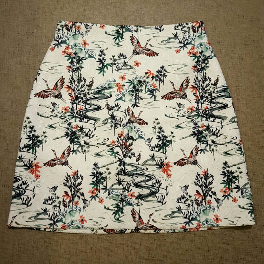 H&M Crane and Bamboo Skirt