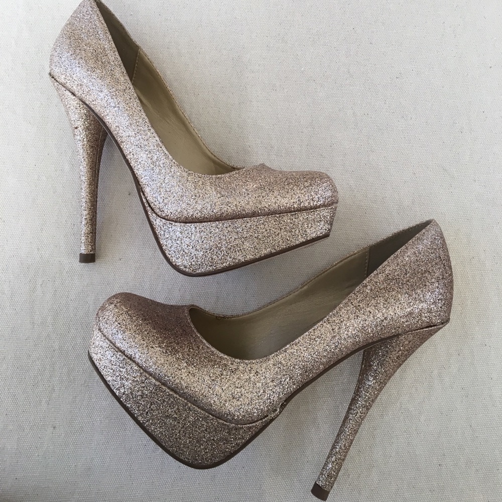 Champagne Platform Heels