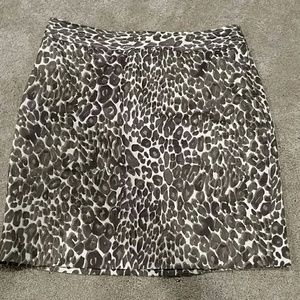 Loft leopard print sassy skirt