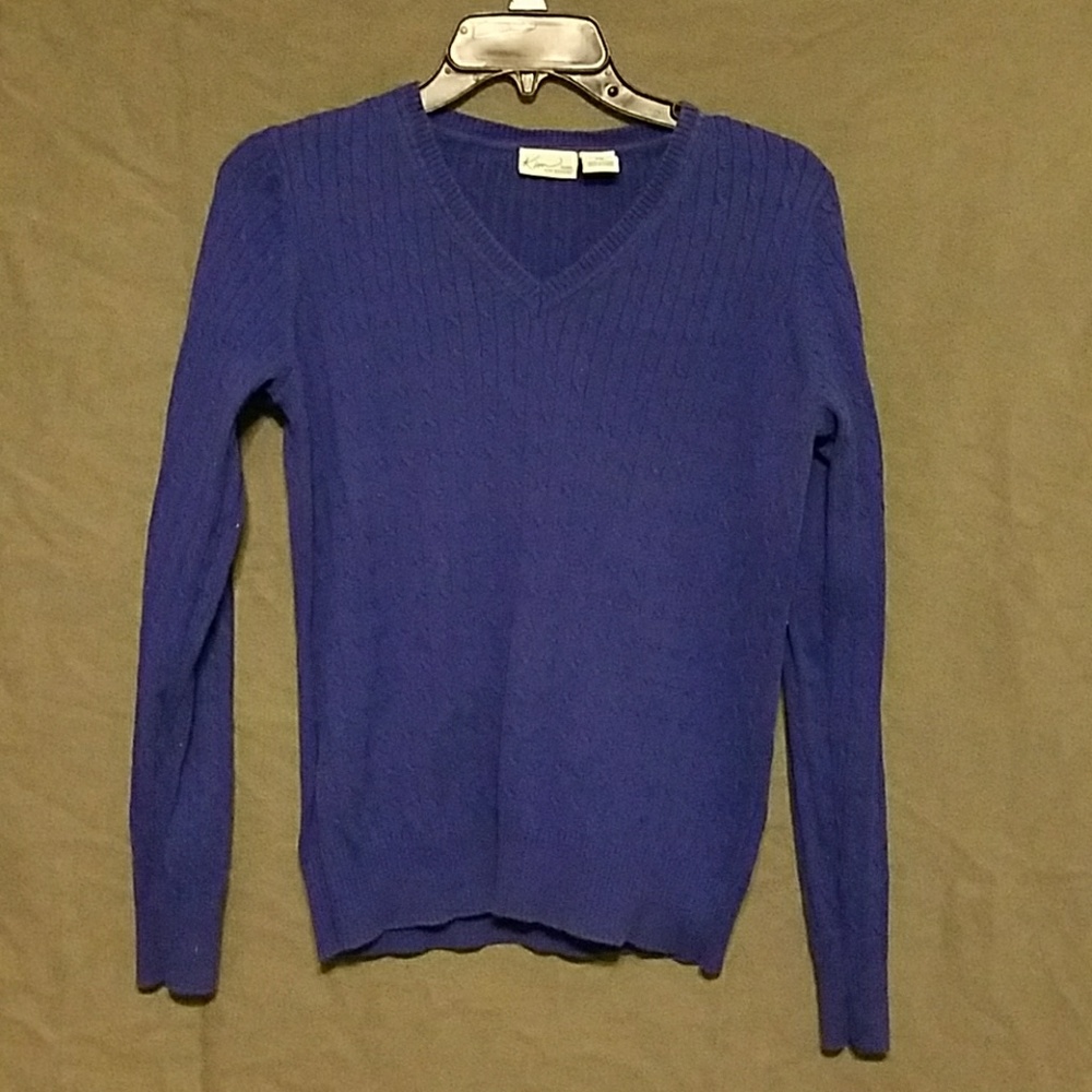 Kim Rogers blue sweater PM