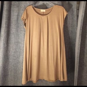 Camel suede dress