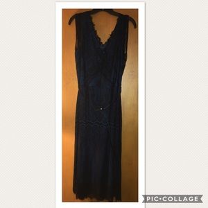 Black and Blue Lace Dress