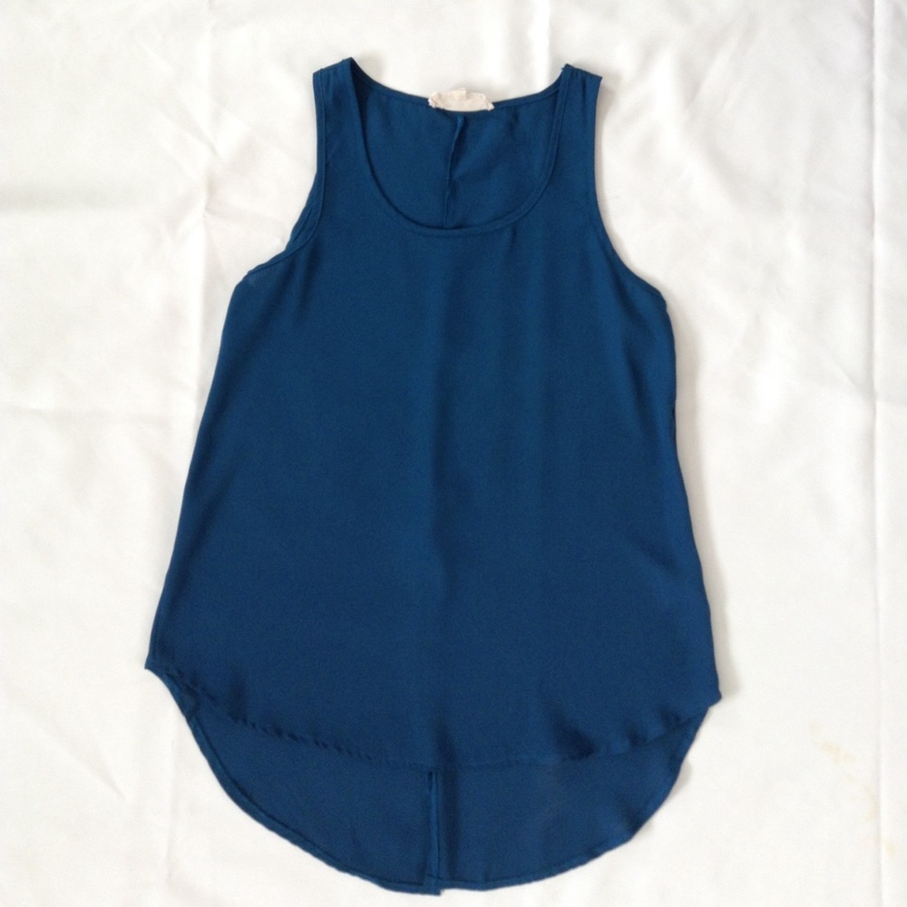 Turquoise blue tank top