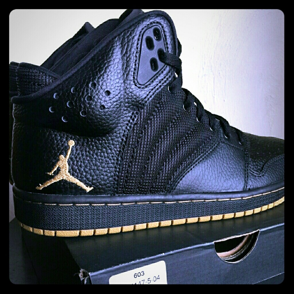 Black and Gold Jordans