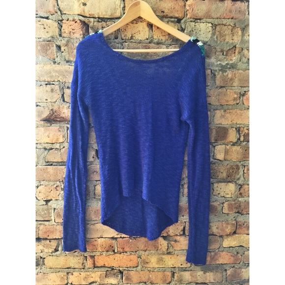 Crochet Back Sweater - Picture 1 of 2