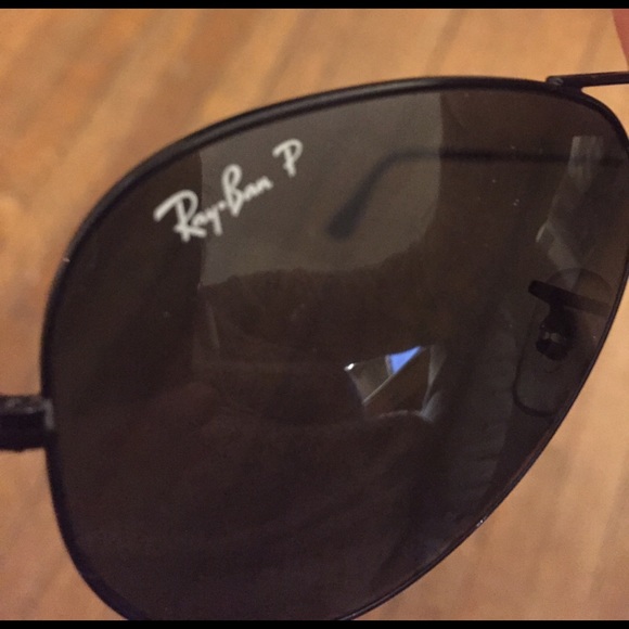 ray ban black POLARIZED aviators
