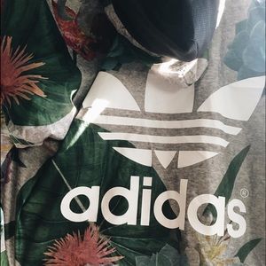 adidas floral windbreaker